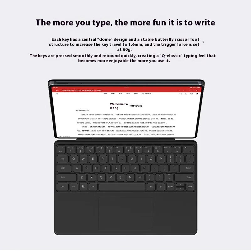 Magnetyczna obudowa książkowa Folio Magic Keyboard do HONOR MagicPad2 i Honor Pad GT Pro 12.3" MagicPad 2