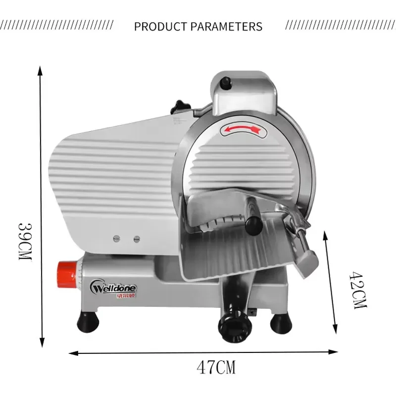 Electric Vegetable Cutter Meat Slicer Machine Food Slicing Machine 250mm Blade Frozen Meat Slicer