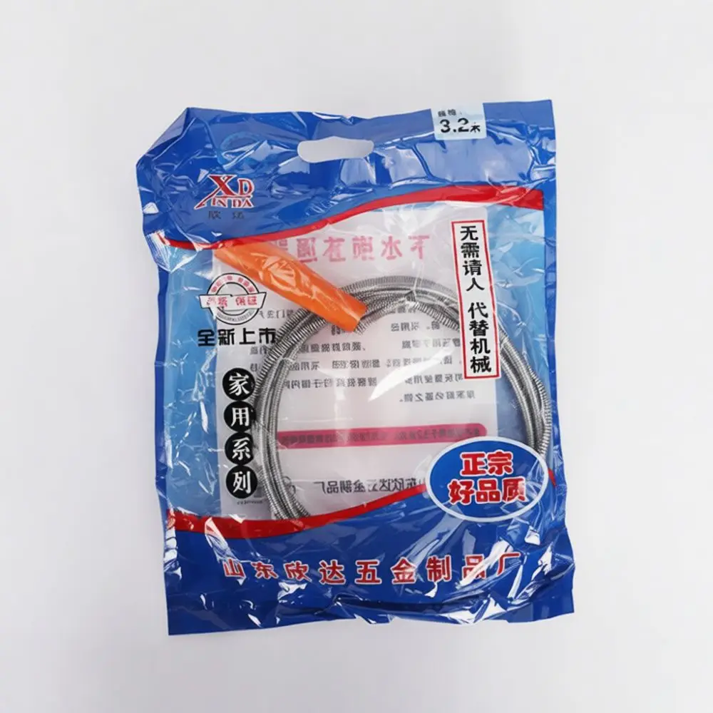 Manual Plumbing Drain Auger Thickened Galvanized Steel Sewer Pipe Cleaner Toilet Bathroom Sink Clog Remover Maintenance Tool