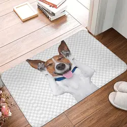 Funny Dog Jack Russell Terrier Front Door Mat Anti-Slip Indoor Waterproof Pet Doormat Kitchen Balcony Entrance Rug Carpet