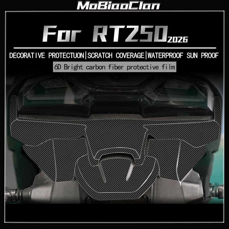 For CYCLONE RT250 2026 6D Motorcycle Carbon Fiber Decorative Sticker Fuel Tank Film Waterproof Film Modification Accessories