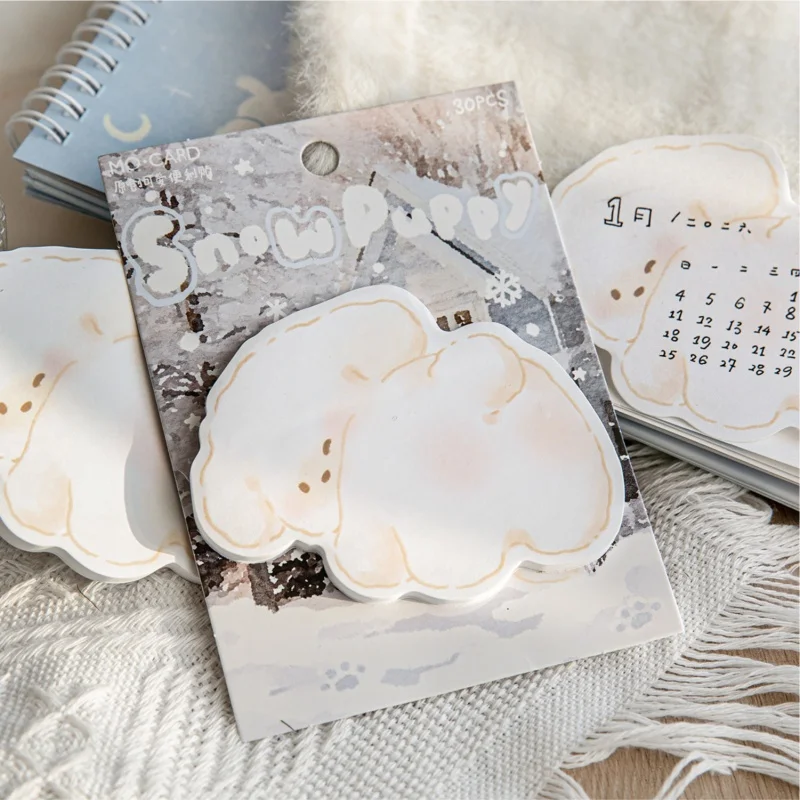 24pcs/lot Kawaii Dog Memo Pad Sticky Notes Cute N Times Stationery Label Notepad Bookmark Post School Supplies