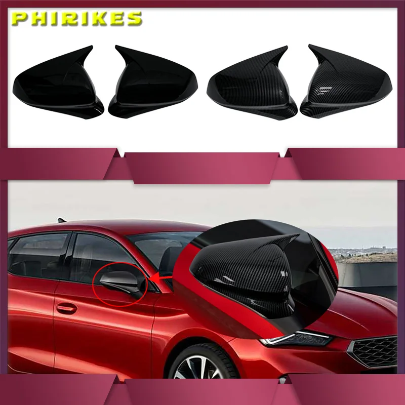 Pair Side Wing Mirror Cover Caps For Seat Leon MK4 Cupra 2020-2024 FR ST Rearview Mirror Cover Trim Add on Rear View Mirror Trim