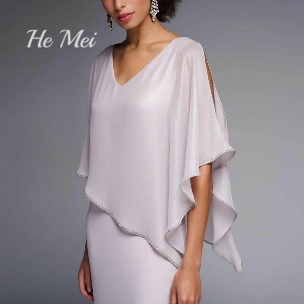 He Mei Simple Women Gowns Casual Beach V-Neck Formal Dress Tank Floor Length Mother Dresses Robes Invitée Mariage