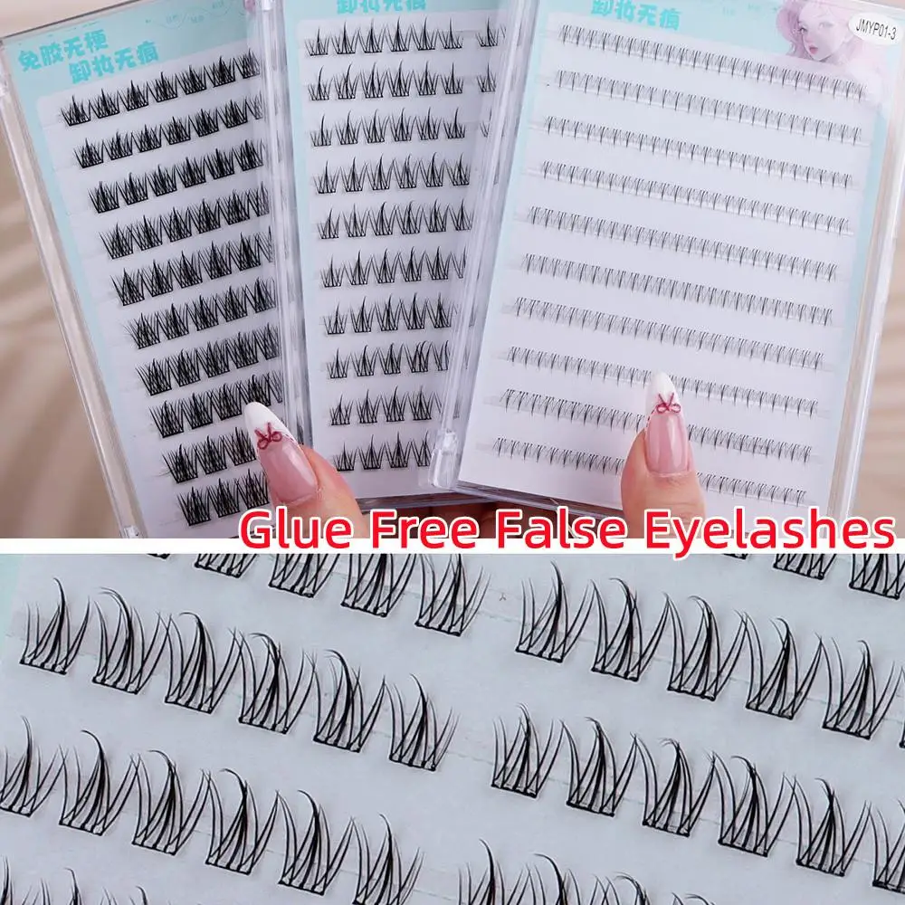 10 Rows Large Capacity No Glue Lashes Single Cluster 6-12MM Natural False Eyelashes Fashion Idol Lash Extension DIY Anime Eyes