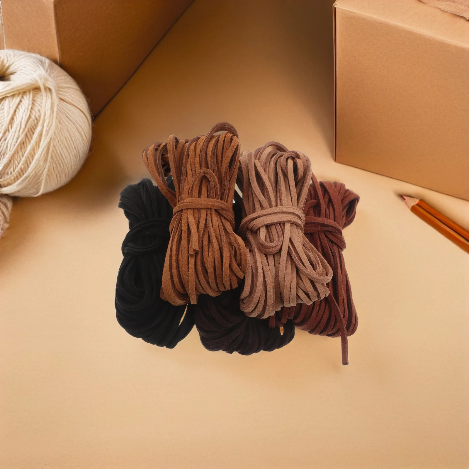 

5 Rolls Suede Necklace Cord Vintage Rope Soft DIY Jewelry Craft String Bracelet Making Pendant Rope Beading Thread