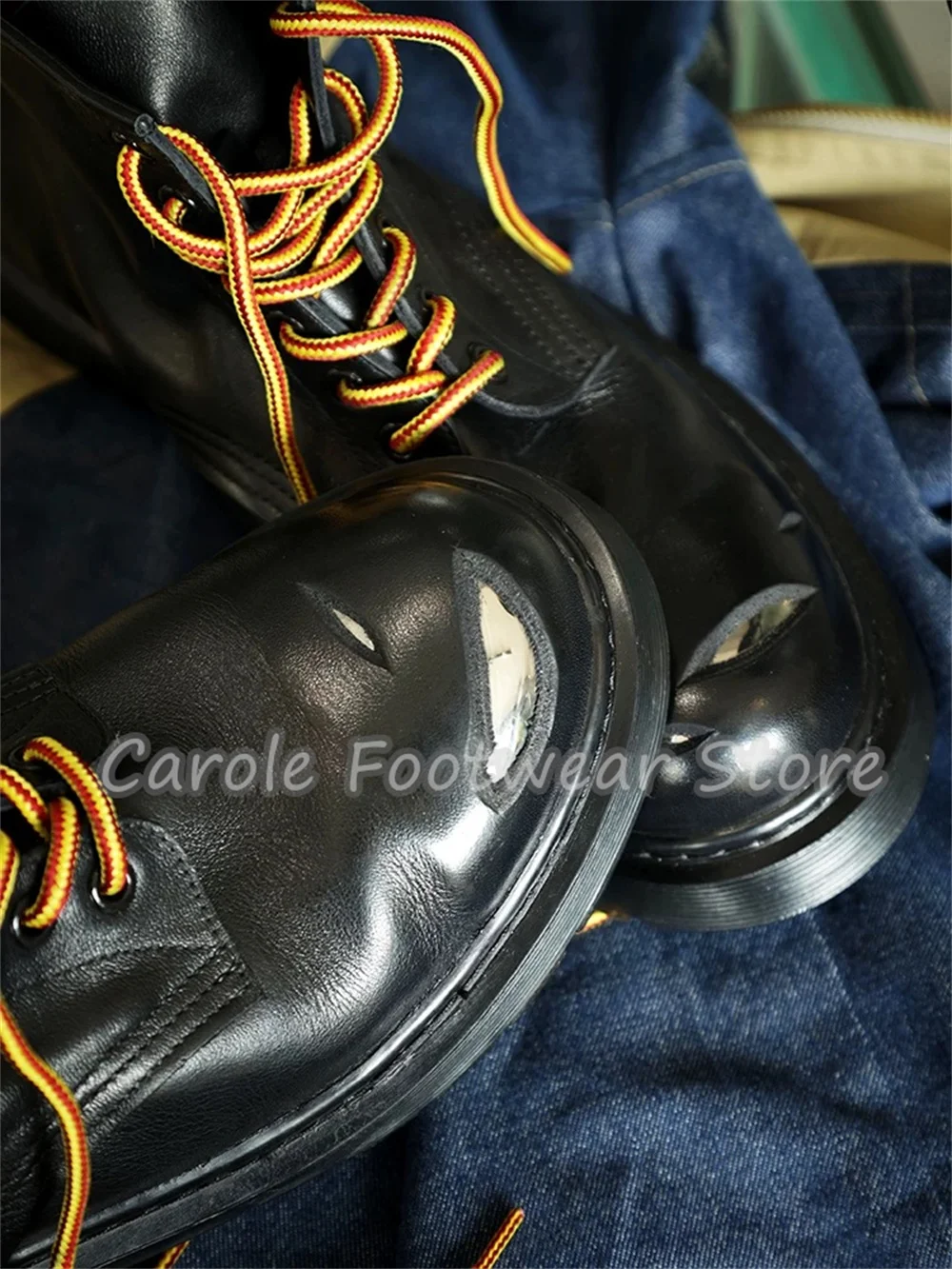 Damaged Design Round Toe Chunk - đánh giá và giá Men'S Shoes Business Casual