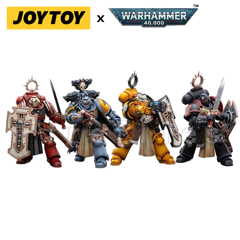 1/18 JOYTOY Action Figure (4PCS/SET) 40K Bladeguard Veteran Set Anime Collection Model Toy