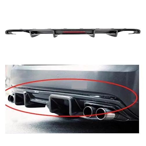 Real Carbon Fiber Rear Bumper Diffuser for Audi A5 2019-2021 with Enhanced Aerodynamics