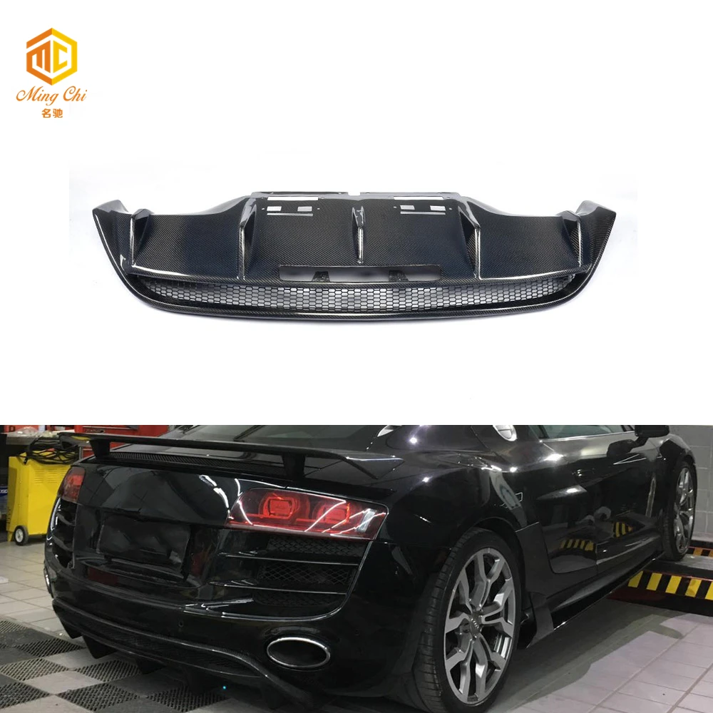 R8 GT V8 V10 Coupe 2-Door 08-16  Carbon fiber Rear Diffuser for Audi R8  Rear Diffuser