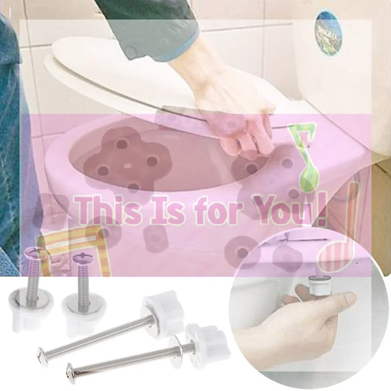 

【MA】2Pcs M6 Toilet Seat Hinge Bolt Screw Fixings Replacement Parts Top Mounted Hinge Toilet Seat Repair Parts