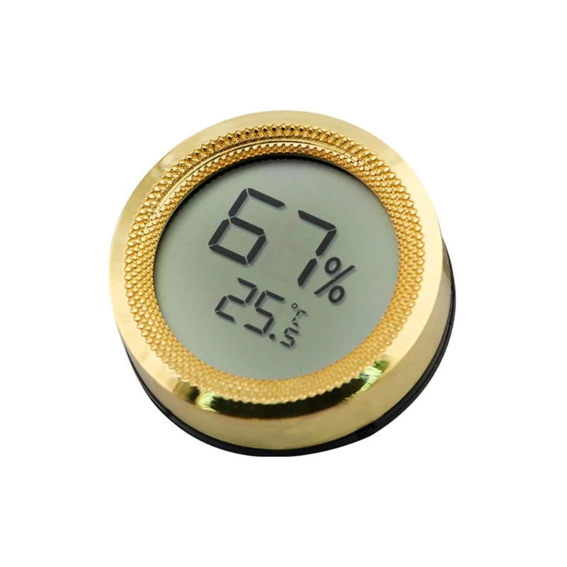 Mini Digital Display Cigar Hygrometer Thermometer Temperature Gauge for Humidors Cigar Jars Incubators Guitar for Case