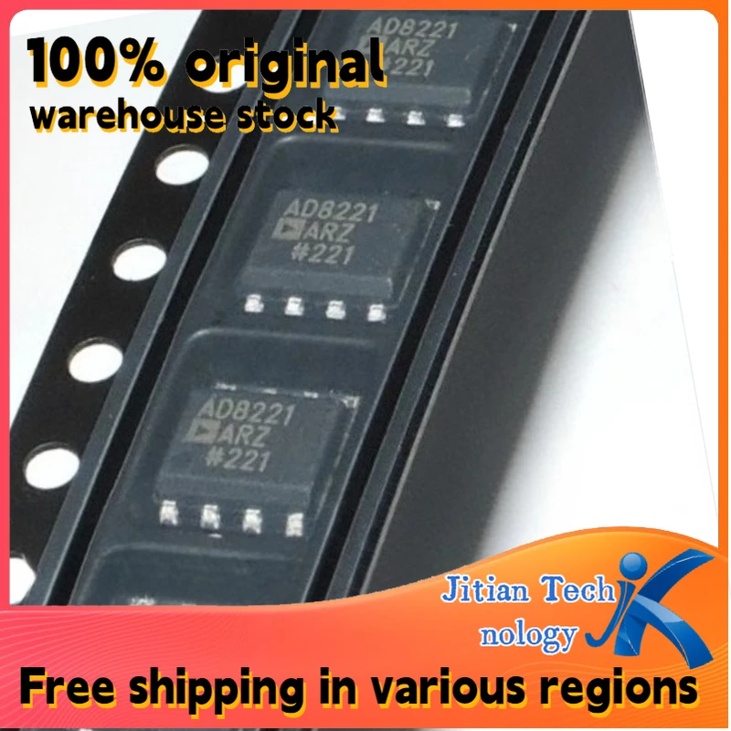 100% New 10PCS AD8221ARZ logo AD8221 SOP8 Instrumentation Amplifier Welcome to purchase
