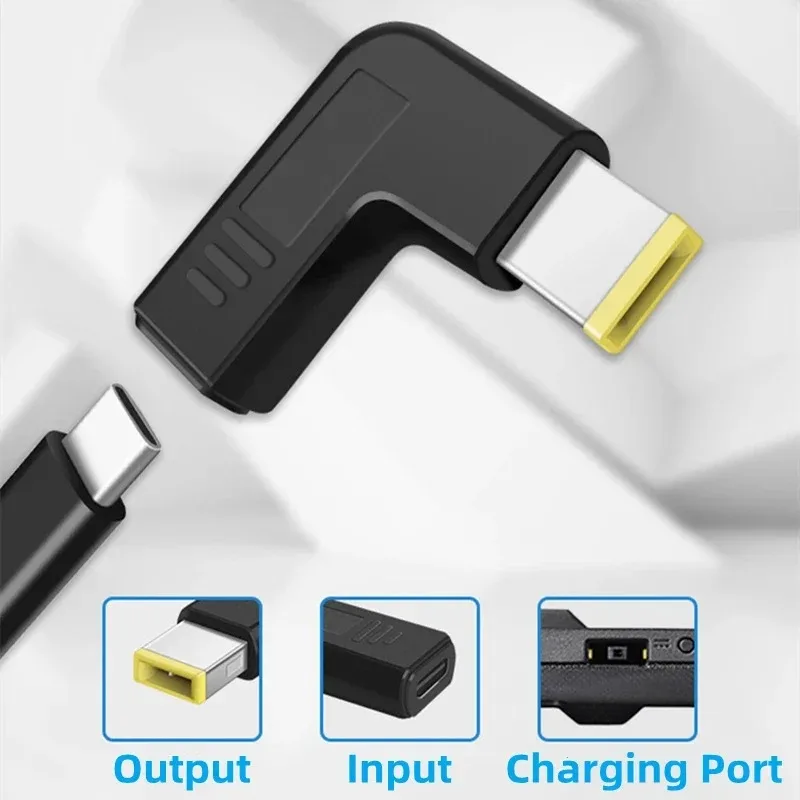 

2-10PCS Portable 65W USB-C Charger Adopt USB PD Sink for Lenovo Thinkpad Laptops 20V Fast Charging Type-C to DC Charging Adapter