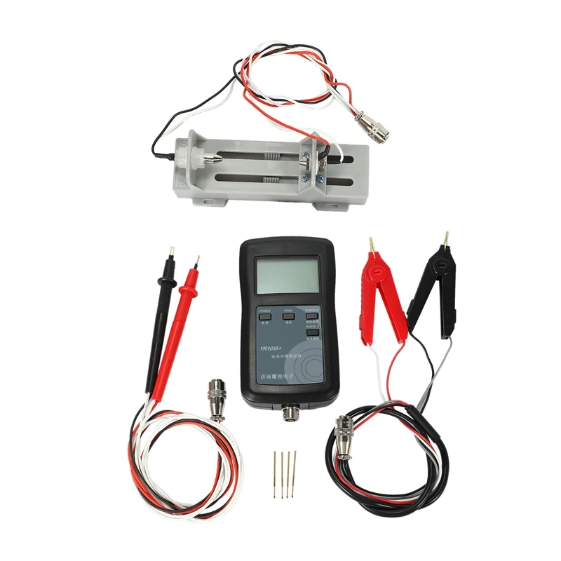 สี่สาย YR1035 + แบตเตอรี่ลิเธียมความแม่นยําสูงความต้านทานภายใน Meter เครื่องทดสอบคุณภาพเครื่องตรวจจับ 18650 แบตเตอรี่แห้ง