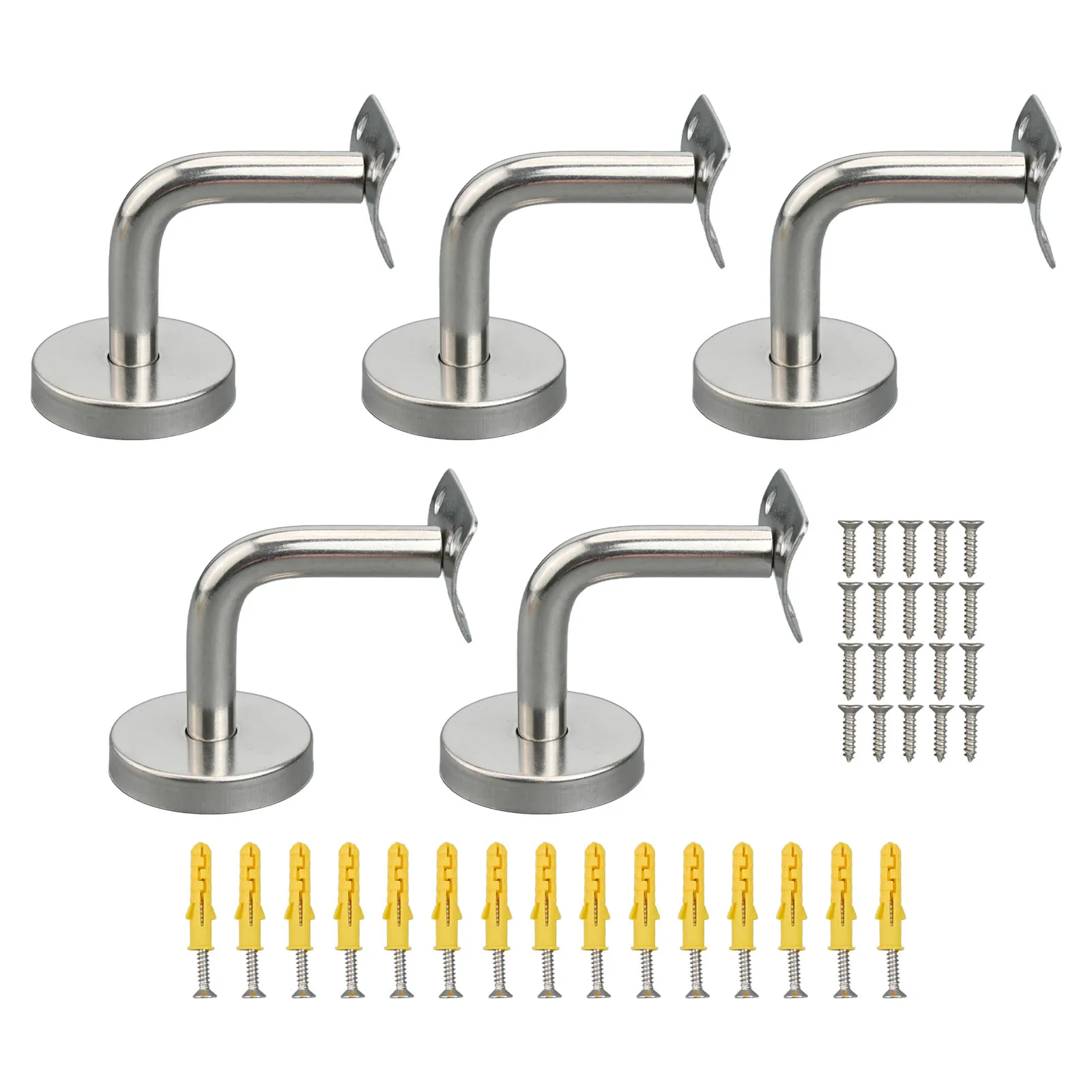 Handrail Bracket Wall Support Hand Rail Balustrade Mopstick Staircase Handrail Bracket Wall Mounted Fixing Accessories