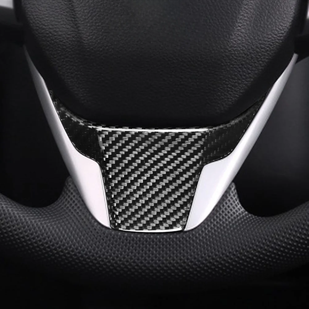 Black Carbon Fiber Steering Wheel Patch Heat Resistant Material Anti Aging Properties Pressure Resistant Design
