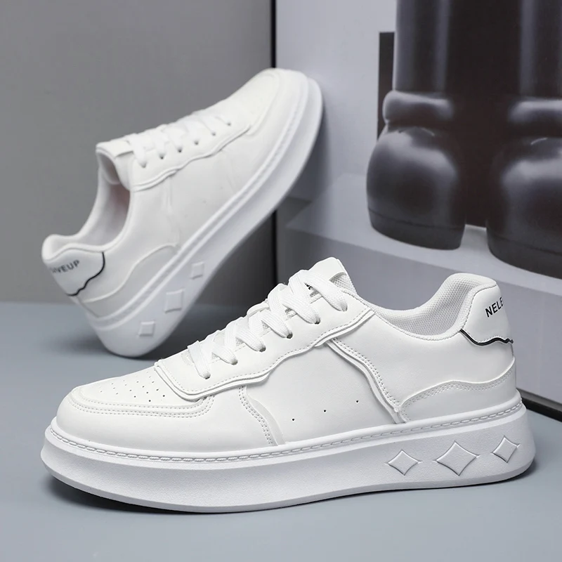 

Men's Casual Platform Shoes 2025 New Breathable Casual Sneakers Men's Trendy All-match Lace-up Vulcanized Shoes Tênis Masculino