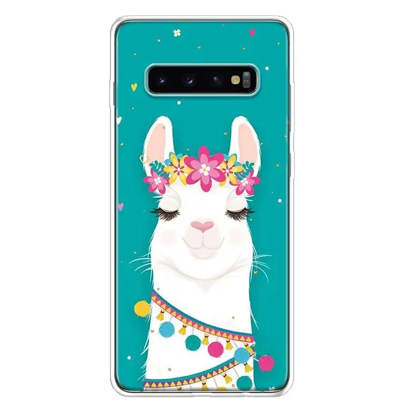 Lama Llama Alpacas Animal Phone Case For Samsung Galaxy S20 S23 FE S21 S10 Plus S24 S22 Ultra Coque S10E S9 S8 S7 Edge Cover Cap