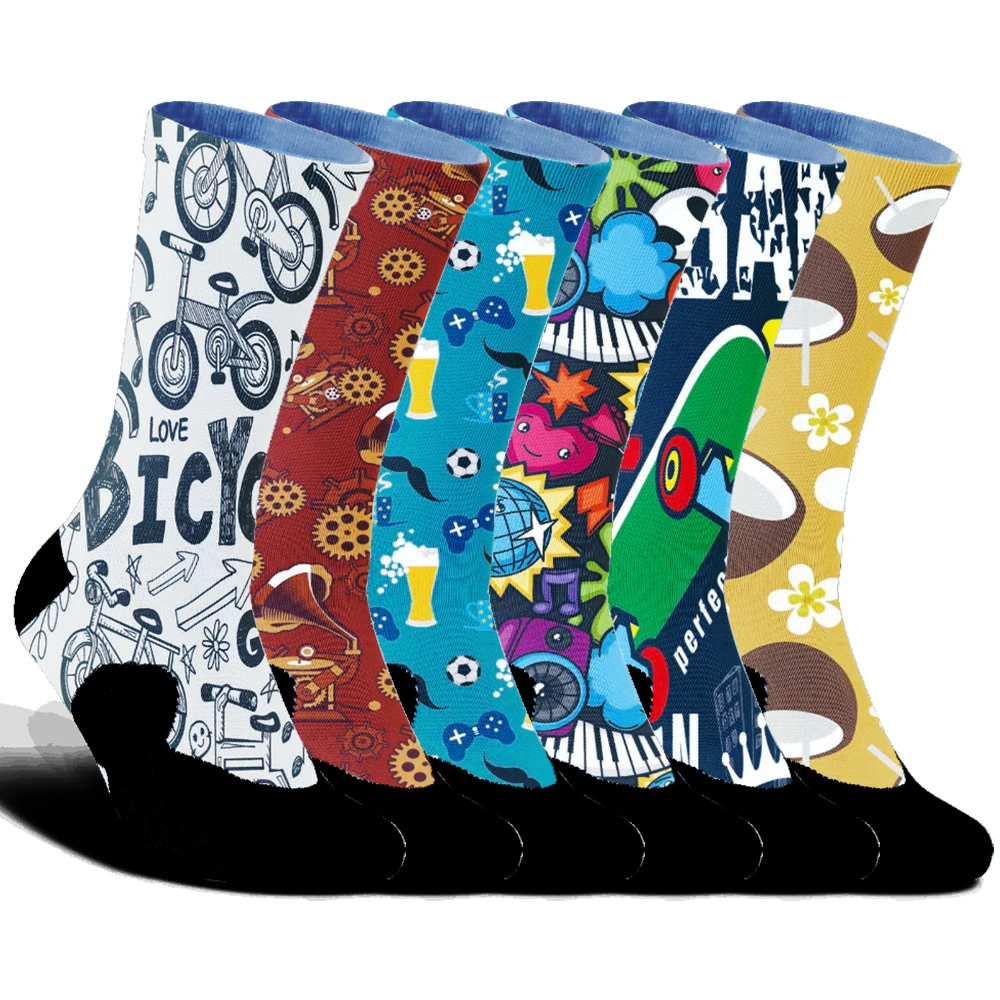 

Happy Street Skateboard fruit Interesting patterns Socks 2025 New Funny Fashion Personality Socks Cycling Socks Christmas