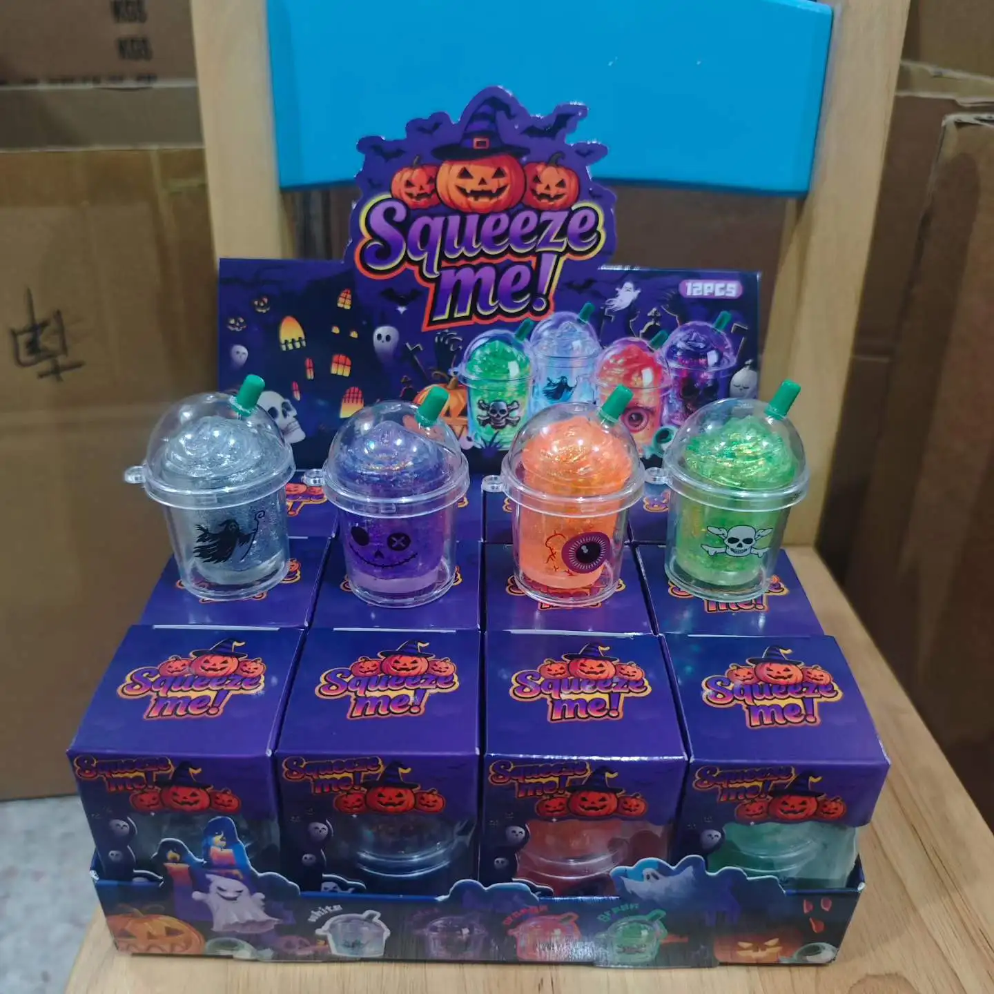 Slow Rebound Milk Tea Cup Squeeze Toy Maltose Stress Relief Anxiety Reduction Halloween New Arrival Hot Sale Cute Fidget Toys