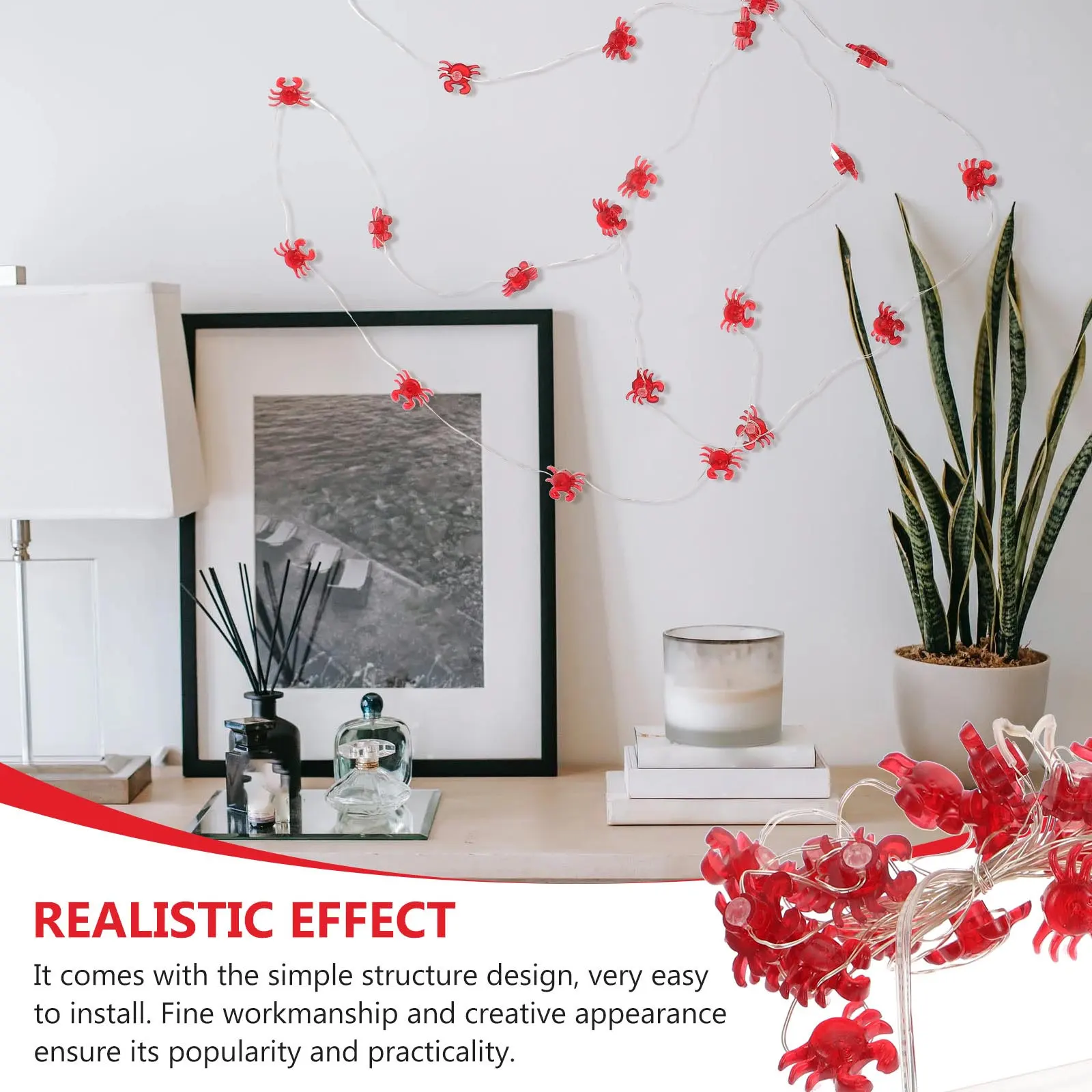 

20 LED Crab String Light Creative Garden Decor Warm Lighting for Lawn Yard Outdoor Scene Landscape Illumination