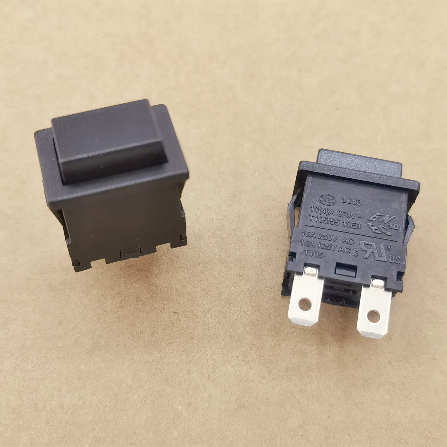Original New 100% Self-Locking Button Switch Press 15*21 With Lock Button Power Switch LC83 Square 10A 2Pin