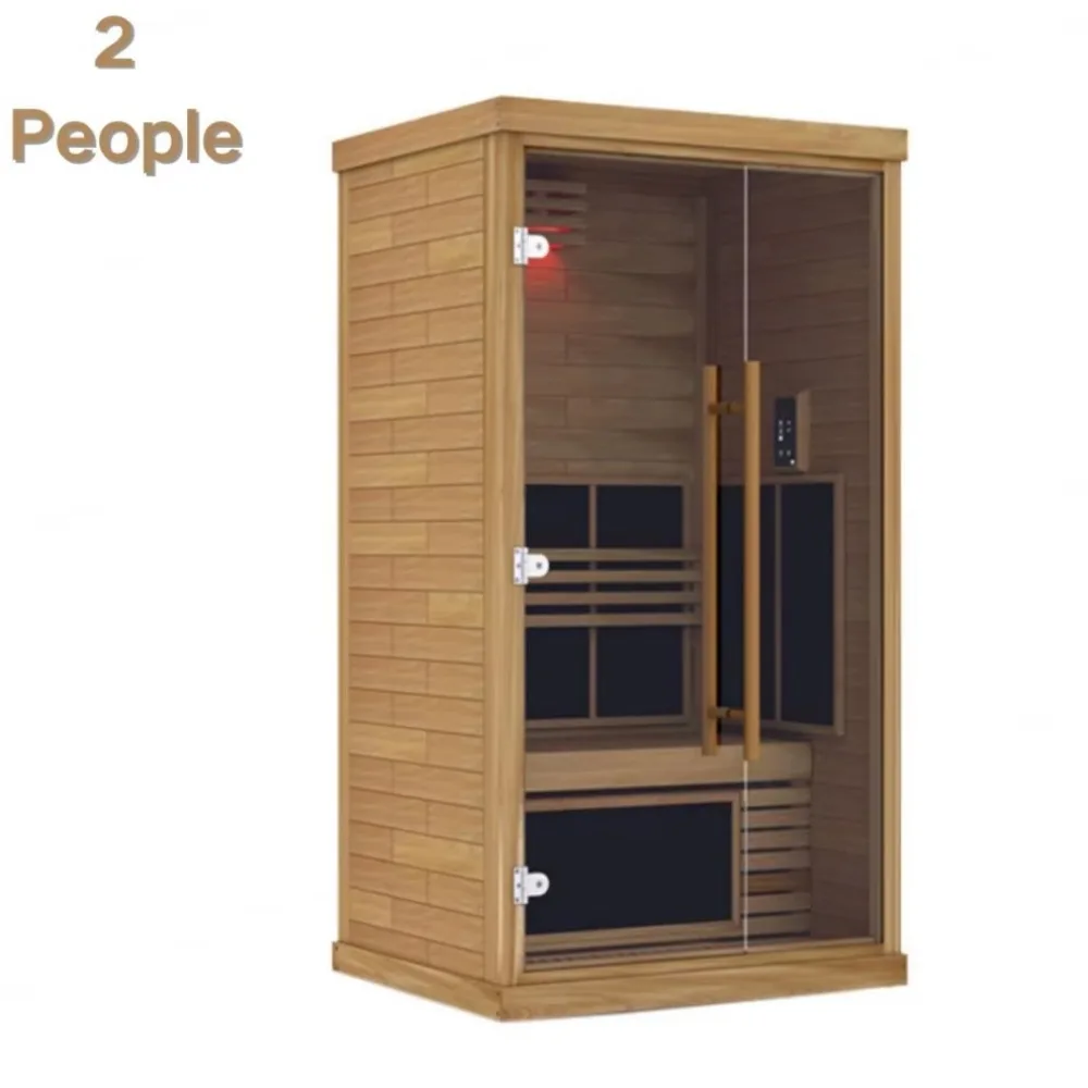 Modern Solid Wood Infrared Sauna Room Touch Control System Easy Operation 1-2 People 1 Year Warranty Indoor Use OEM Brand