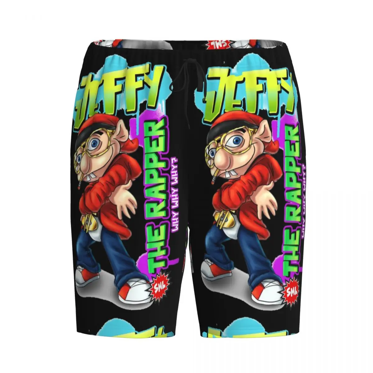 

Мужские пижамные штаны Custom Jeffy The Rapper SML: шорты-трансформеры для сна и отдыха