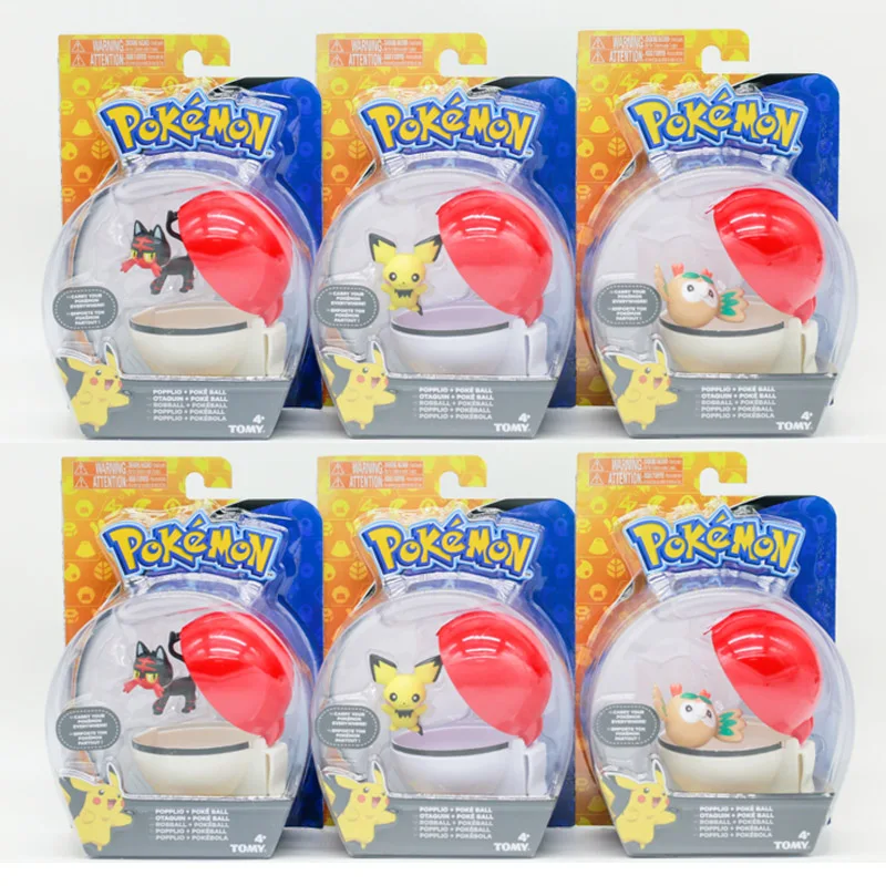 anime-pokemon-litten-rowlet-pichu-poke-bola-figuras-de-acao-deformavel-bola-modelo-brinquedo-colecao-ornamentos-criancas-presentes