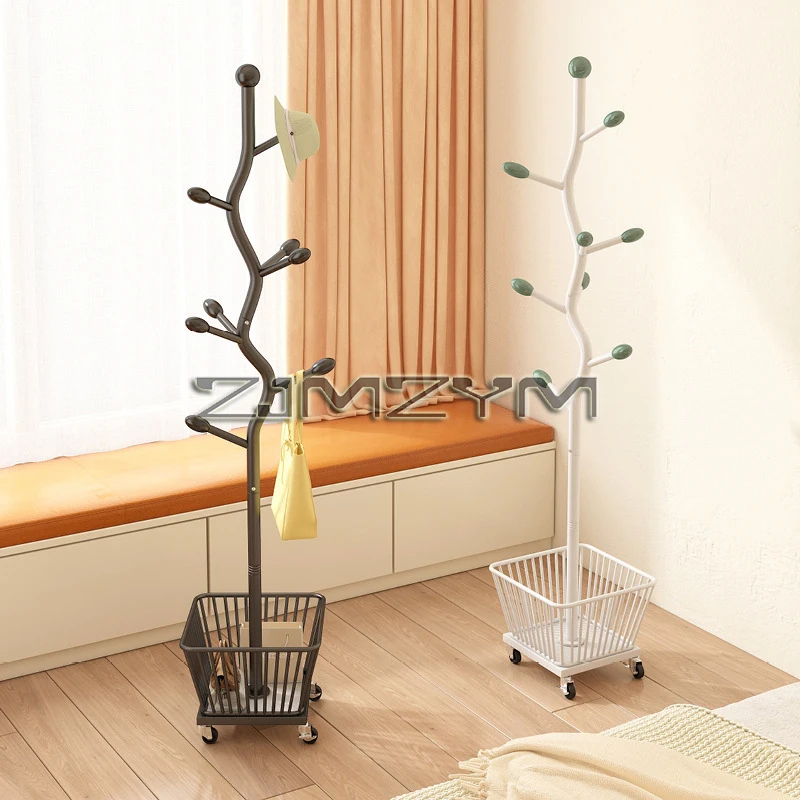 

1 шт. вешалка для одежды напольная вешалка для спальни съемное колесо вешалка для одежды корзина для хранения корзина для белья