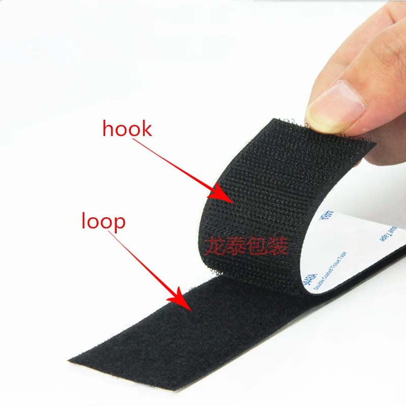 1Meter/Pairs Strong Glue Self adhesive Hook and Loop Fastener Tape nylon sticker adhesive with Glue for DIY 20/25/30/40/50mm