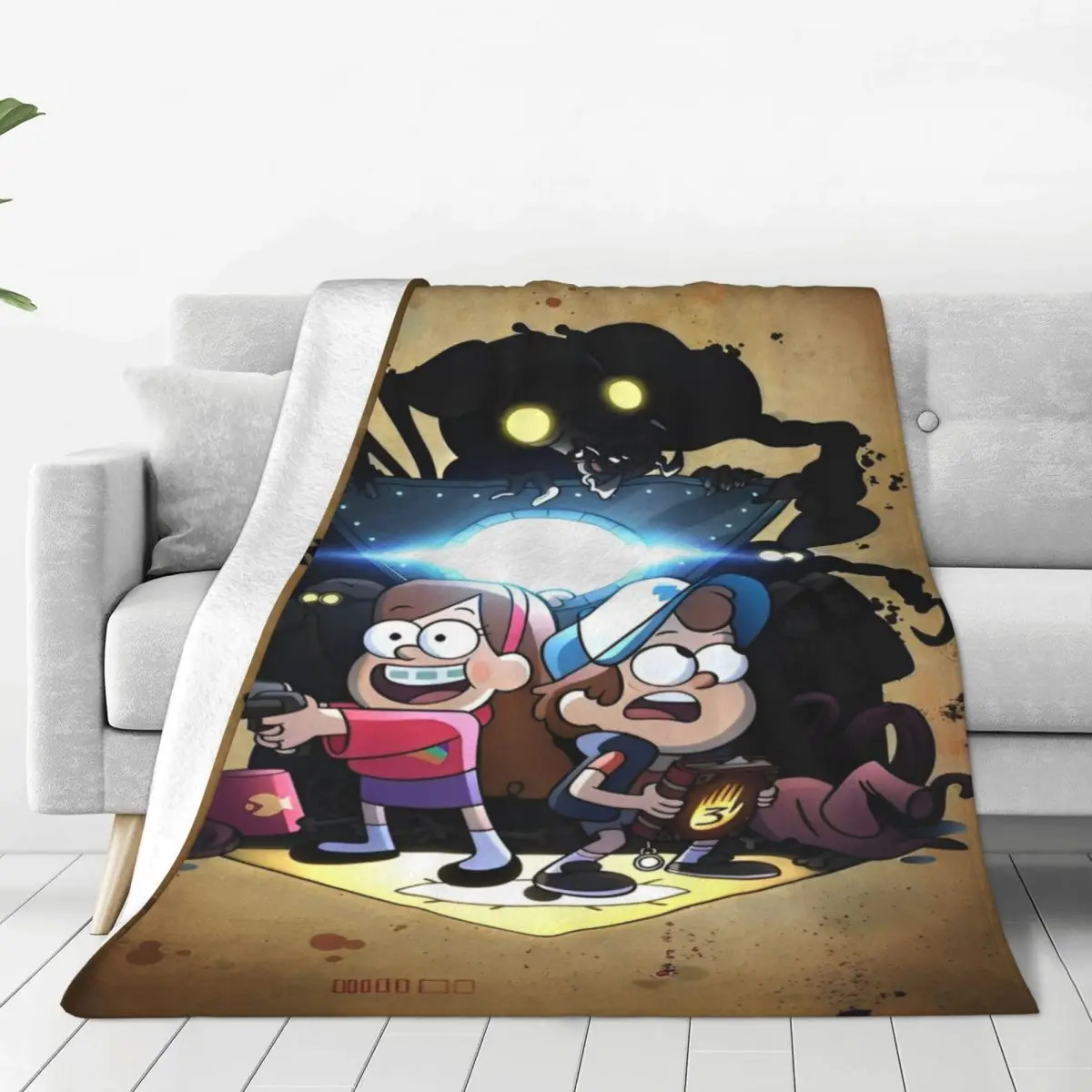 Soft Warm Blanket Decorative Gravity Falls Throw Blanket Flannel Bedspread For Couch Bed Novelty Sofa Bed Cover