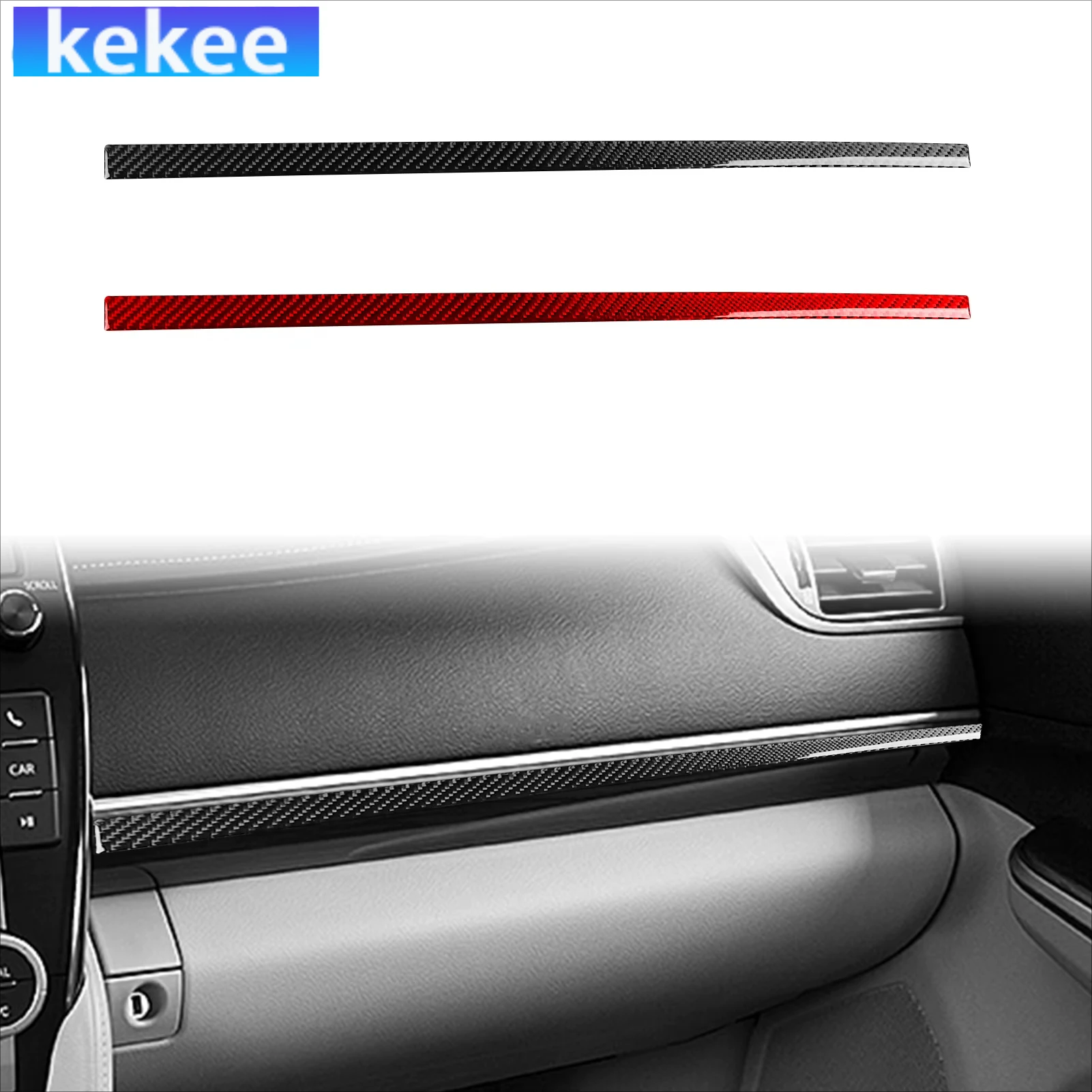 

For Toyota Camry XV50‌ 7th 2012-2014 Carbon Fiber Dashboard Co-pilot Strip Car Accessories Interior Cover Decorative Stickers