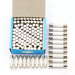 100pcs/box 6*30mm Fast Blow Tube Fuses mm 250V 1A 2A 3A 4A 5A 6A 8A 10A 15A 20A 25A 30A AMP Fuse Ceramic fuse