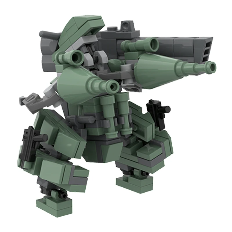 

qwert Heavy Combat Mecha Robot Model MOC Building Bricks War Equipment Modular Technology Gifts Holiday Assemble Children Toys