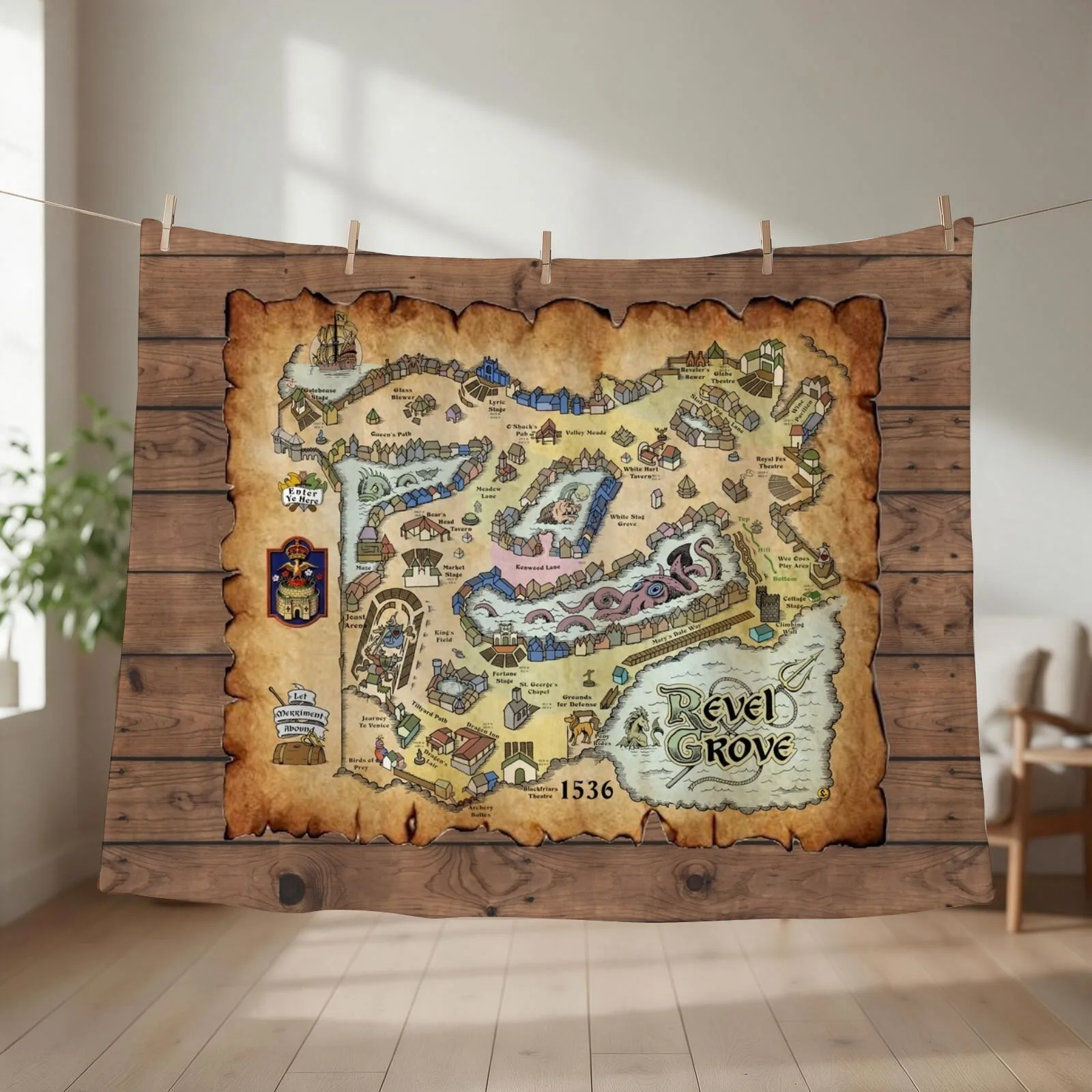 Map of Revel Grove - 1536 Pt II Covers Throw Blanket Soft Plaid Plush Hairy Blankets Sofas Of Decoration Blankets