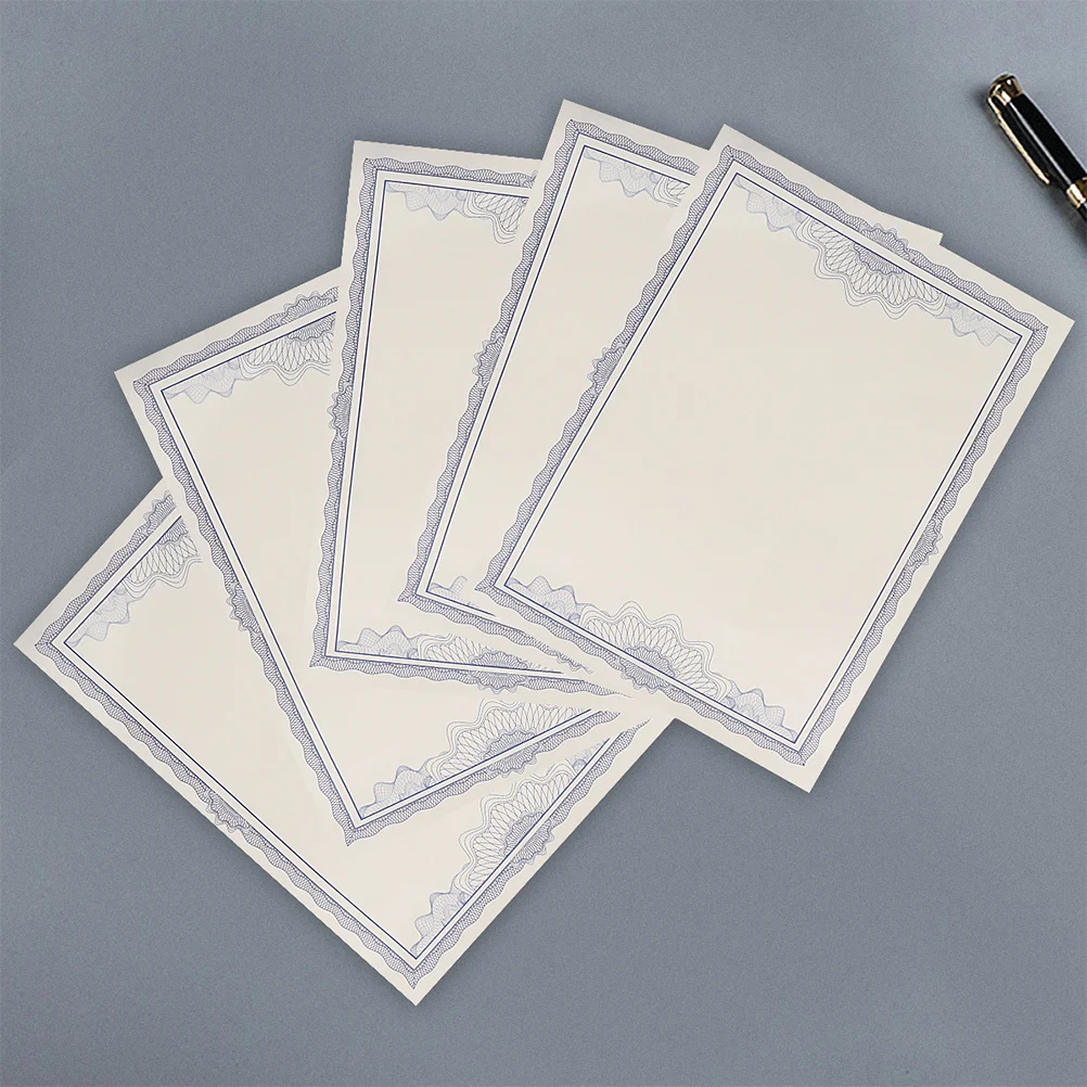 6Pcs Blank A4 Paper Certificate Core Inner Sheets Diploma Pages Award Graduation Employee Recognition Printing Products