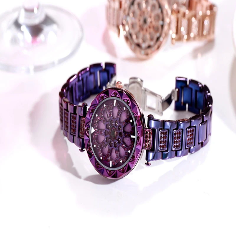 High-end Fashion and Leisure Watches Quality and Trendy Diamond-encrusted Women\'s Watches New Steel Strap Waterproof Watches