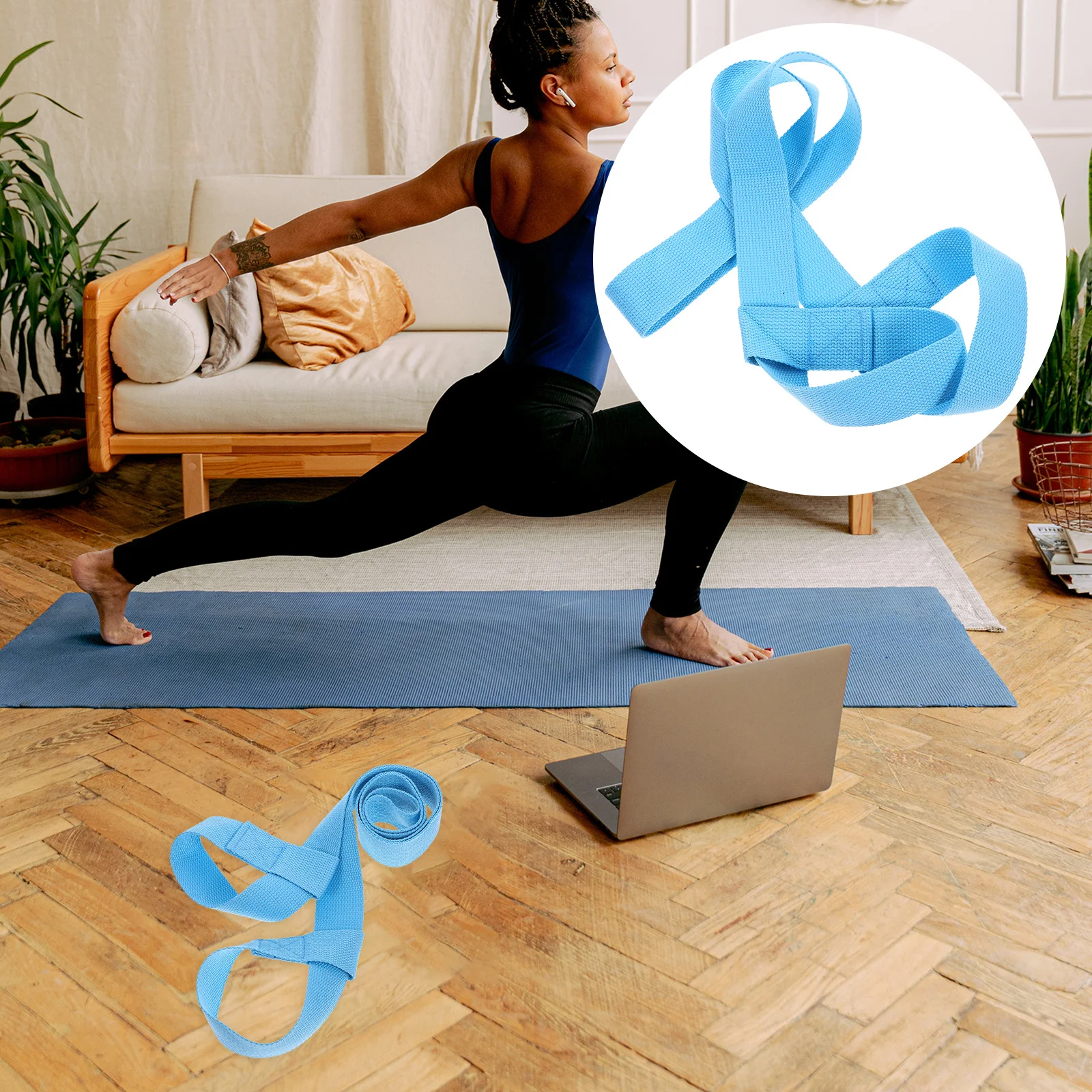 

2Pcs Reusable Yoga Mat Sling Belt Sturdy Carry Strap for Exercise Mat Outdoor Blanket Gym Gear Convenient Storage Solution