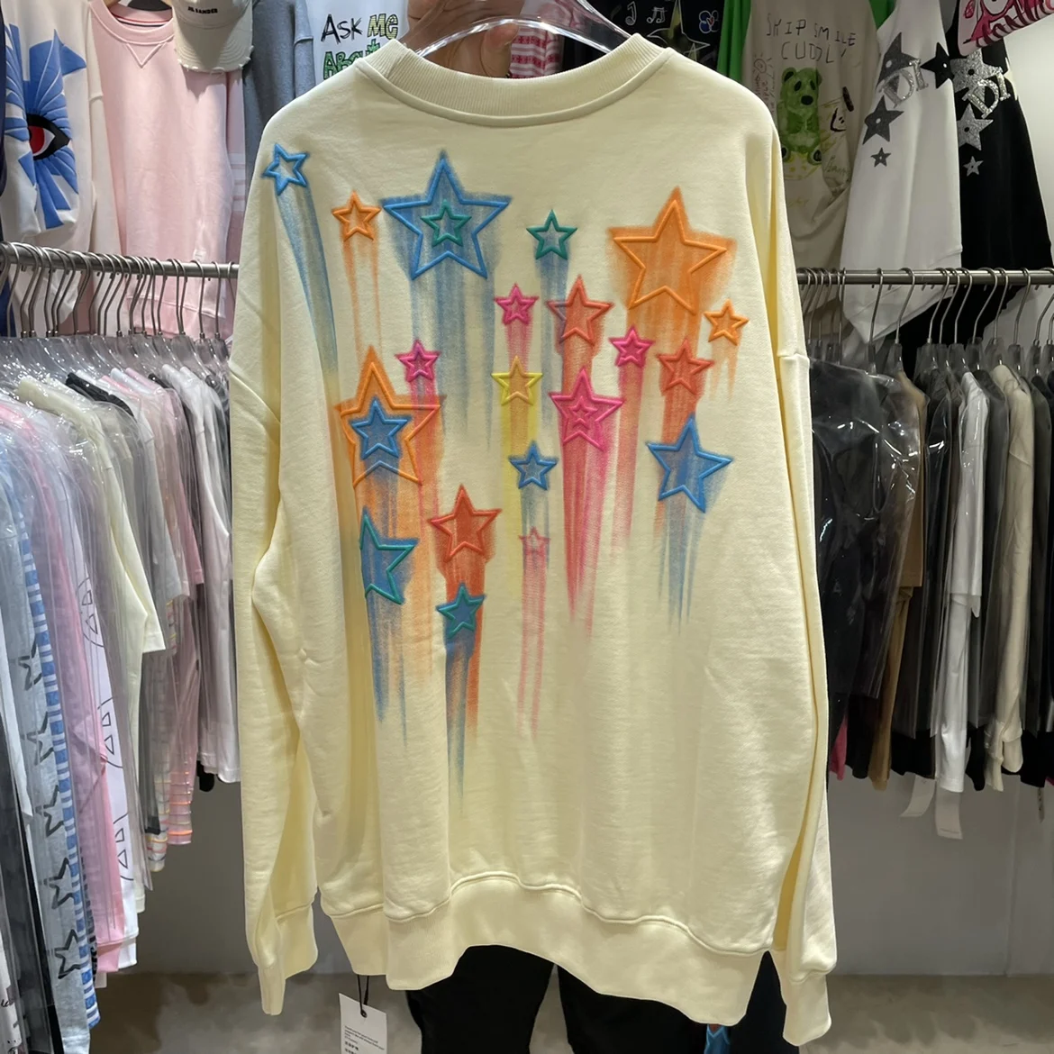 American Retro Graffiti Round Neck Sweatshirts Women 2024 Autumn New Fashion Long Sleeve Oversize Loose Casual Pullovers Hoodies