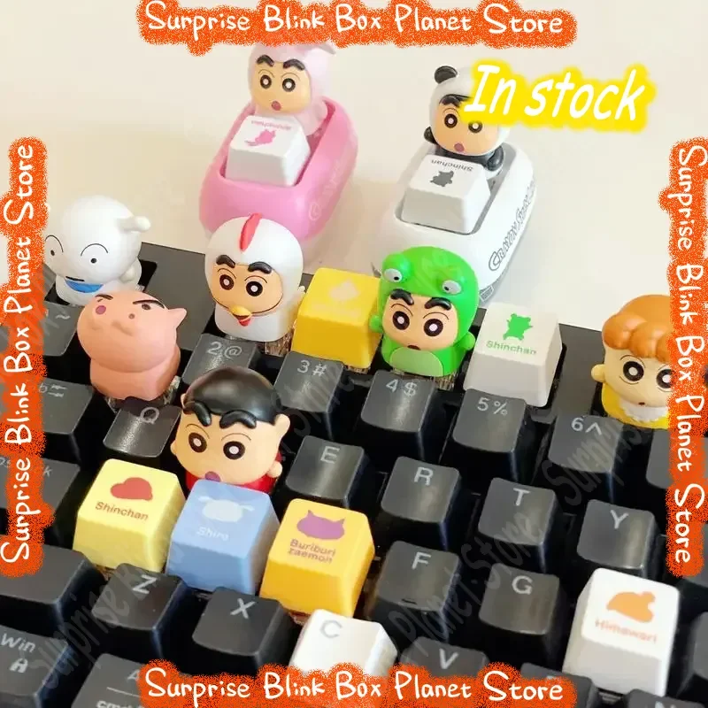 

52TOYS Crayon Shinchan Keycap cross axis Blind Box Mystery Tap Relieve Stress Relief Toy Trendy Figure Desk Decor Birthday Gift