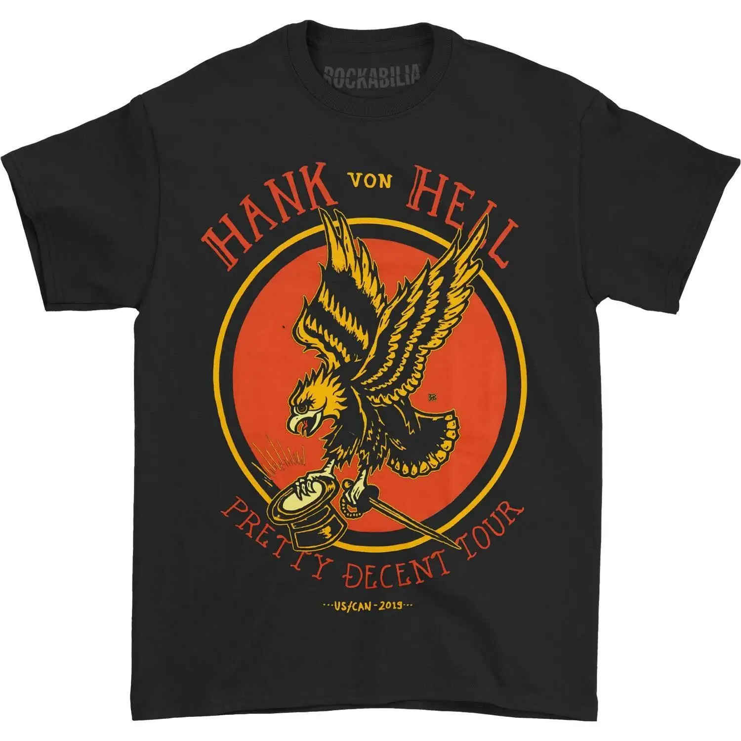 Men's Hank Von Hell Eagle Tour 2019 T shirt Small Black