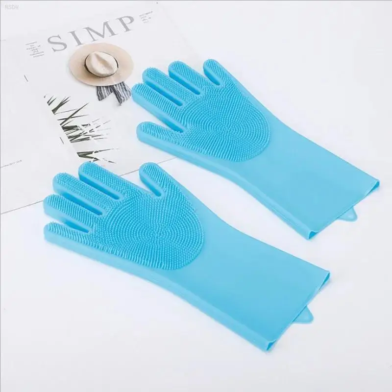 Luvas de limpeza para animais de estimação, luvas para banho de cachorro, shampoo, purificador mágico, limpador de louça, esponja de silicone, luva de lavagem de cabelo