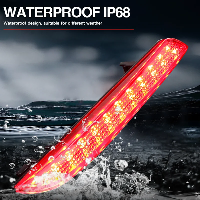 

2×Red LED Rear Brake Lights Bumper Reflector Taillight Warning Parking Lamp Fog Lamps for Honda CR-Z ZF1/CR-V/Stepwgn RG/Insight