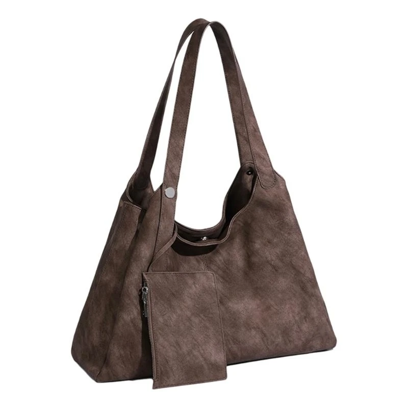 

E8FB Women Shoulder Bag Large Capacity Armpit Bag Retro Handbag All-matching Underarm Bag Work Travel Bag for Everyday