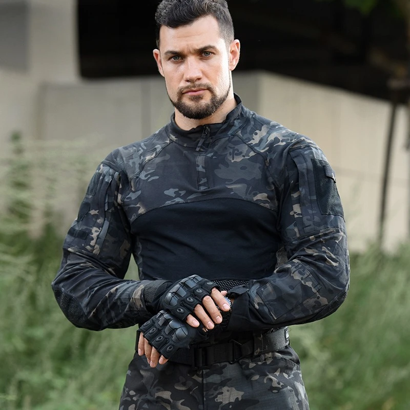 Agent frog suit training camouflage suit training suit American frog long sleeves breathable tactical