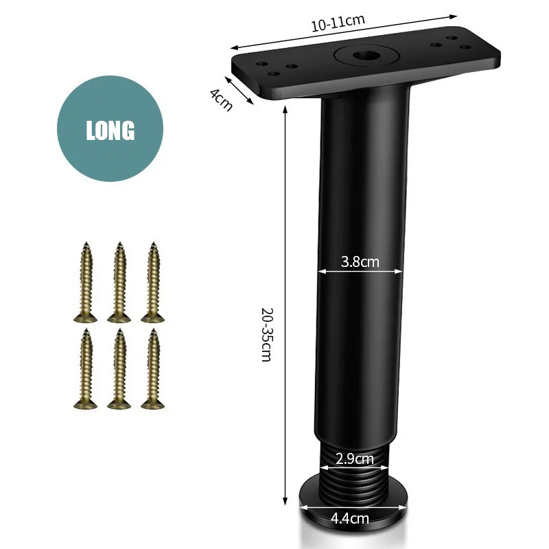 2/4 шт. телескопическая регулируемая балка кровати, опора для ног, мебельная ножка, диван, нижняя несущая нагрузка, кронштейн, высокая твердая пластиковая сталь