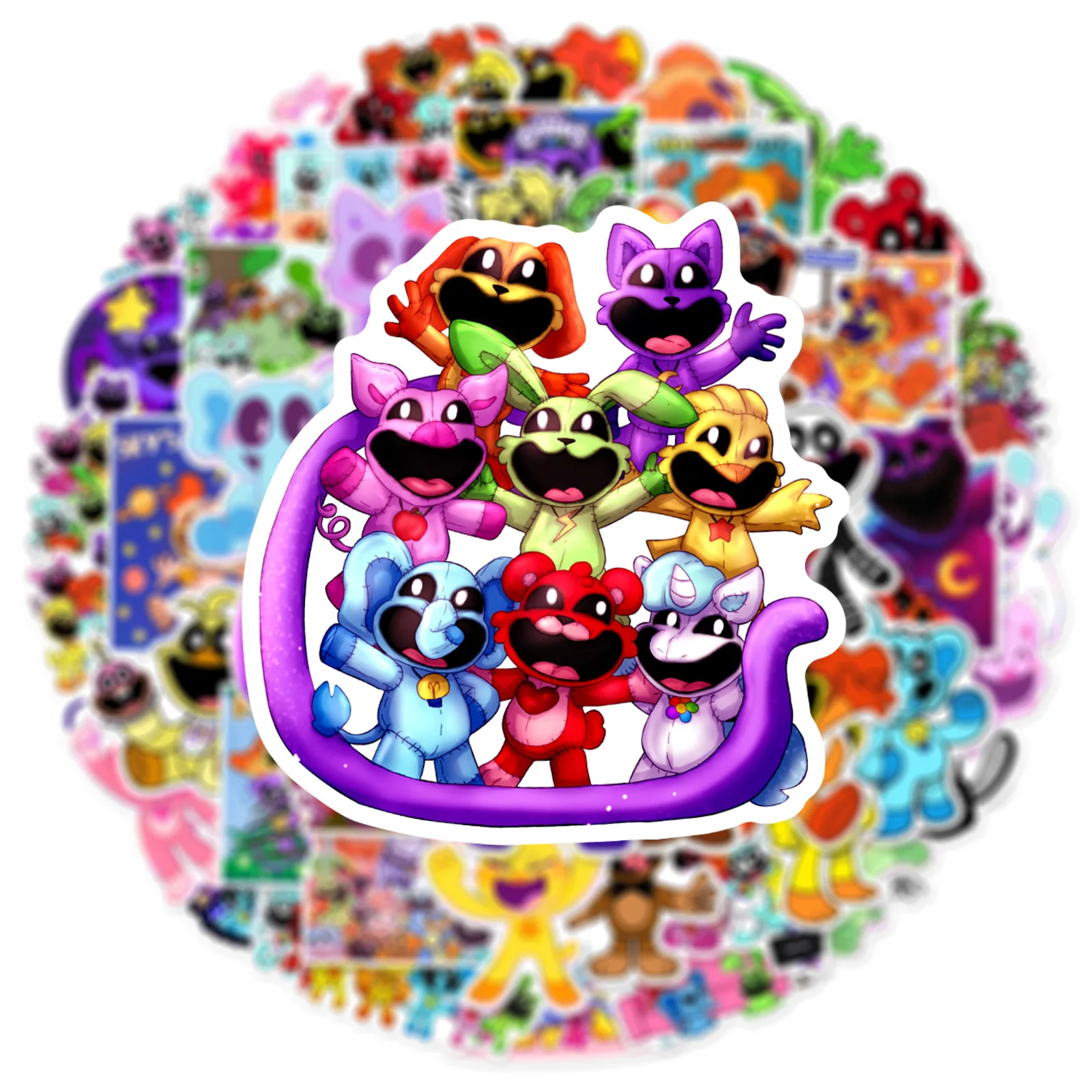 10/30/50PCS Smiling Critters Horror Game Stickers Decoration Suitcase Scrapbooking Phone Laptop Stationery Kid's Toy Sticker