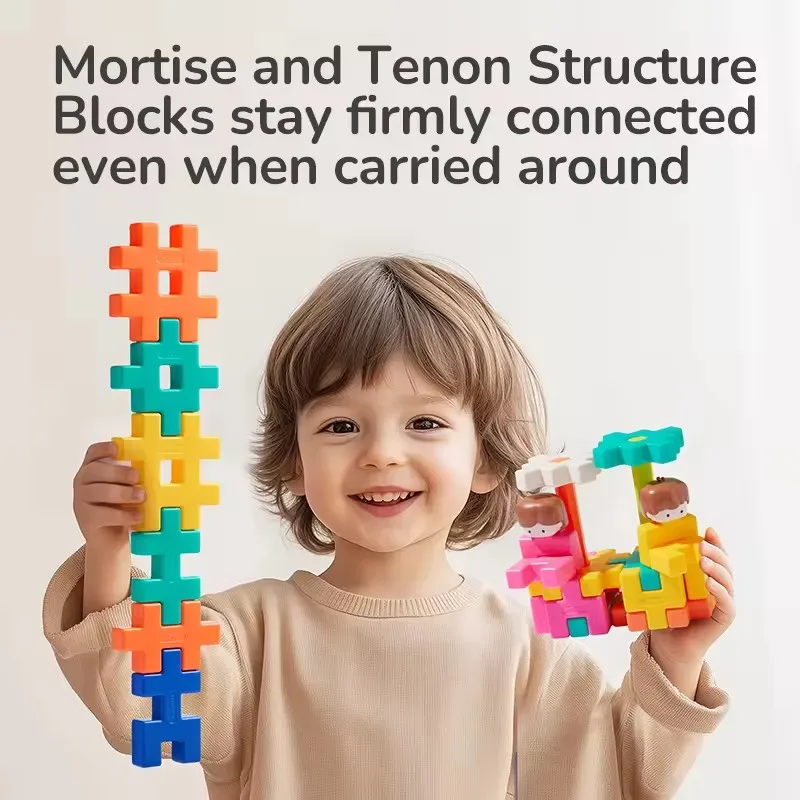 Klocki edukacyjne Mideer, wielowymiarowe, miękkie, waflowe, do układania i łączenia, zabawki dla dzieci od 3 lat.